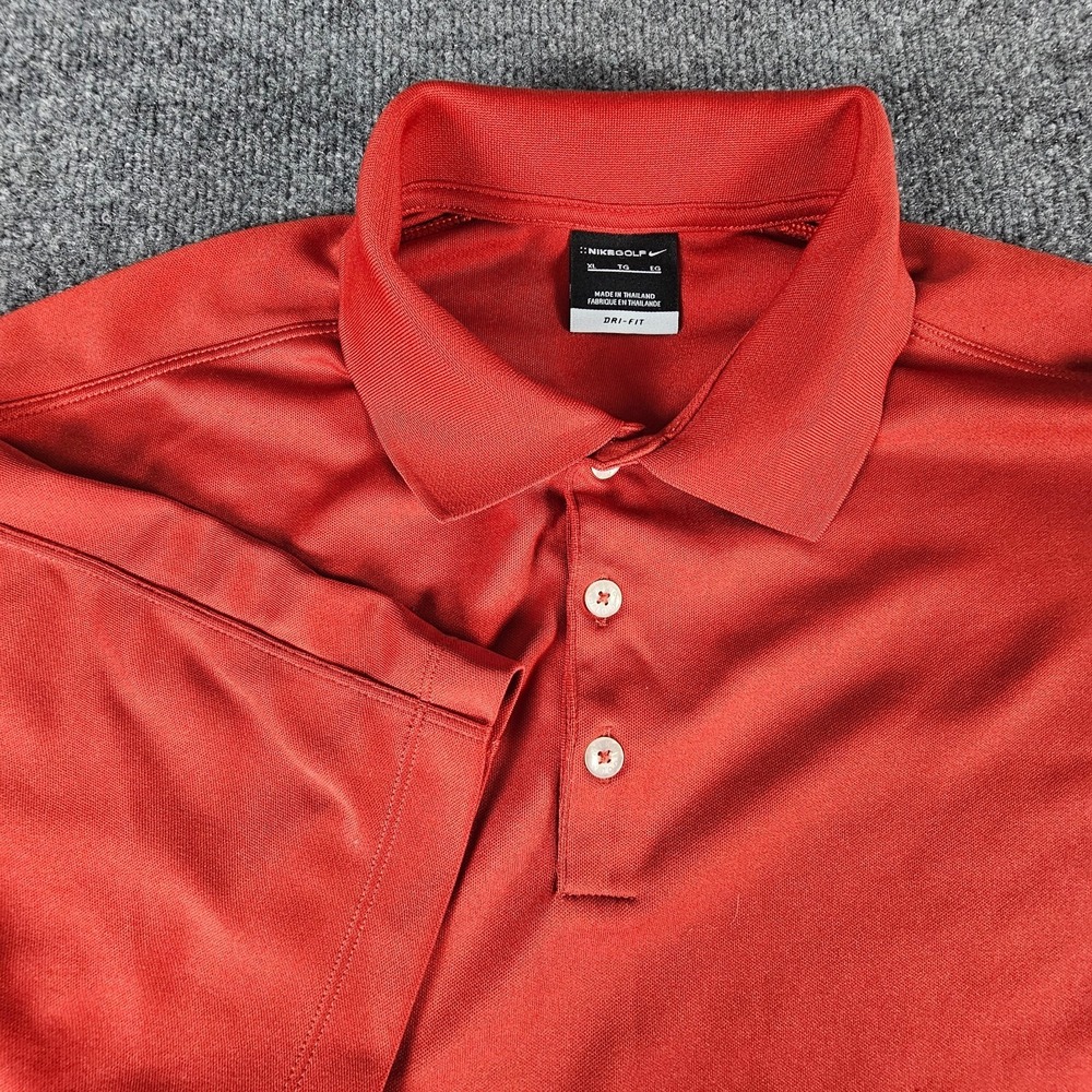 Nike Golf Men's XL Red Dri‑Fit Polyester Performance Polo Shirt